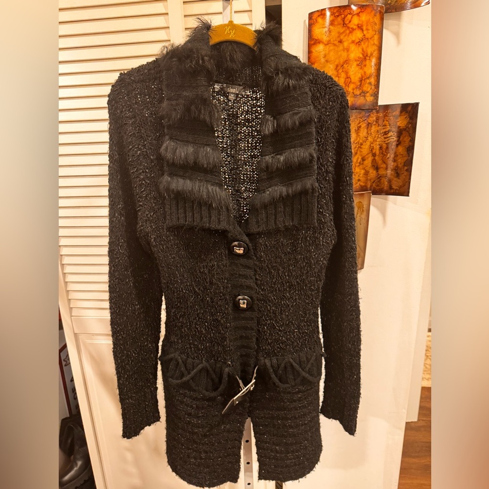 SALONI Black Textured Knitwear